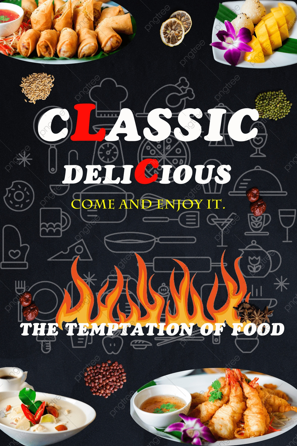 Creative Classic Food Poster Template Download On Pngtree pertaining to Creative Food Posters