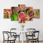 Idea4Wall Kitchen Food Spices On Spoon Kitchen & Cooking Decor Pertaining To Large Modern Kitchen Prints
