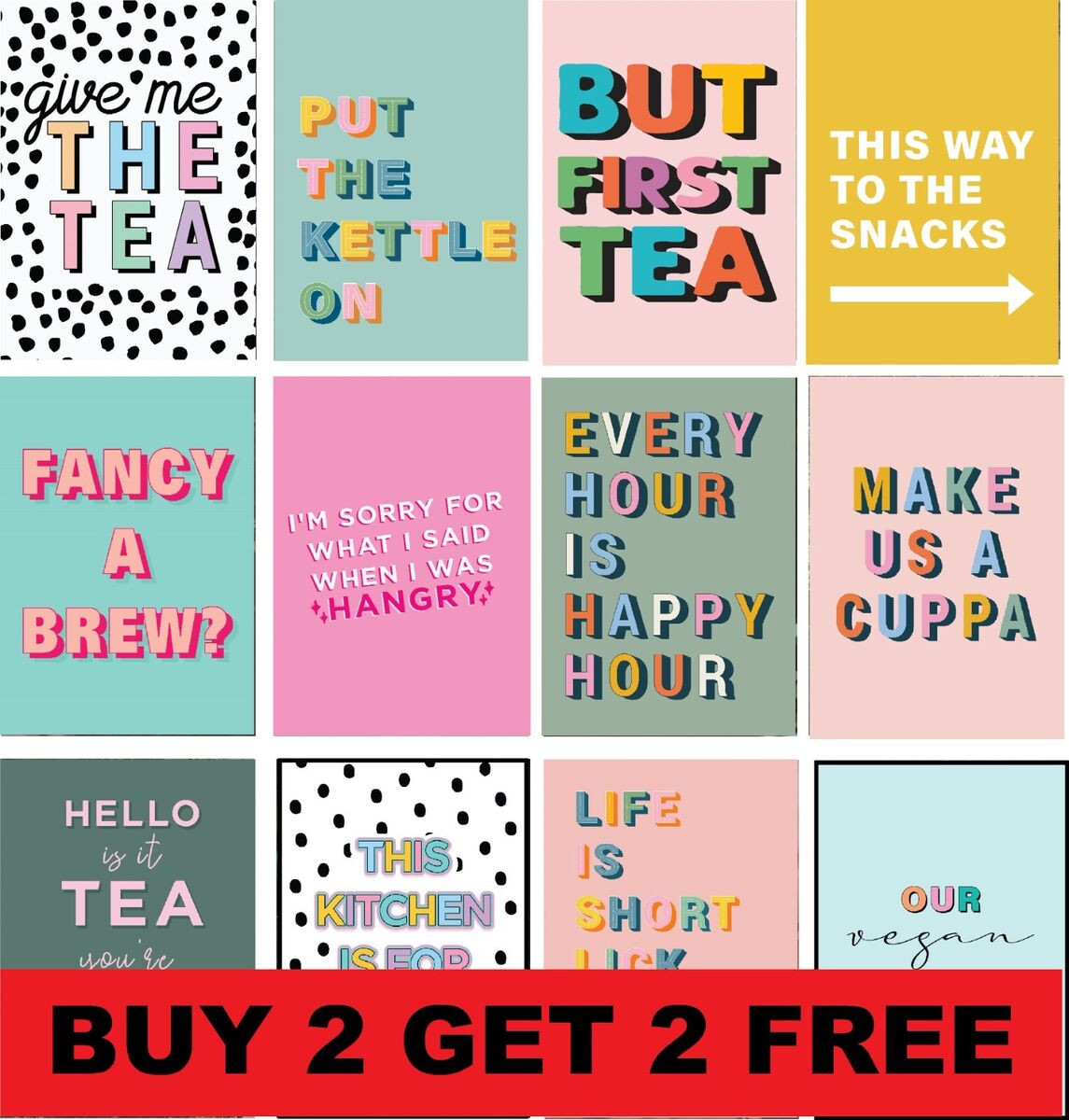 Modern Kitchen Prints Wall Art Picture Minimalist Funny Home Room Poster A4 pertaining to Fun Modern Kitchen Prints