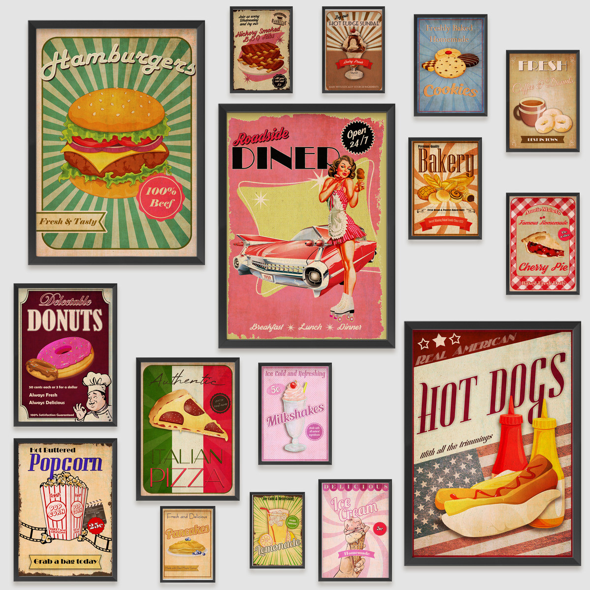 Paper Food &amp; Drink Art Prints For Sale | Ebay throughout Retro Food Poster Prints